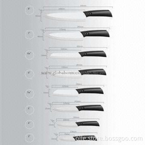 Classic Handle Full Black Ceramic Bread Serrated Knife